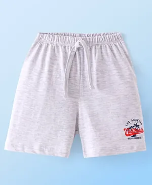 Babyhug Single Jersey Knit Shorts Beach Theme Print - Grey