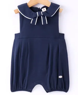 ToffyHouse Sleeveless Rompers Solid Colour - Navy Blue