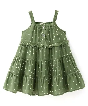 بيبي هاج - فستان بطبعة نقاط - أخضر