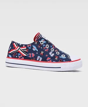 CCC Mickey & Friends Canvas Slip On Shoes - Cobalt