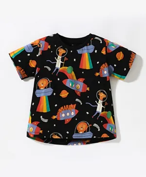 SAPS Animals in Space Graphic T-Shirt - Black