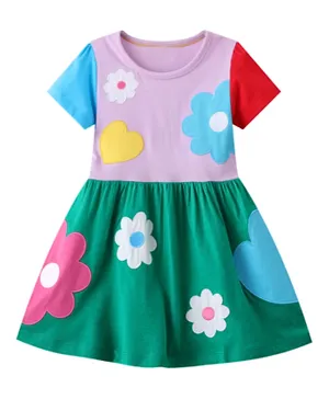 SAPS Flower Patch Dress - Multicolor