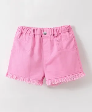 SAPS Frayed Hem Shorts - Pink