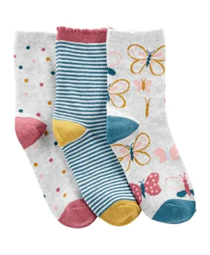 Carter's 3-Pack Butterfly Socks - Multicolour