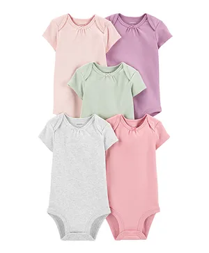 Carter's 5-Pack Short Sleeves Bodysuits - Multicolor