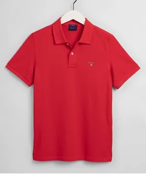 Gant The Original Short Sleeves Pique T-Shirt - Red