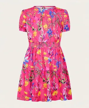 مونسون تشيلدرن - فستان مزين بطبعة ازهار - وردي