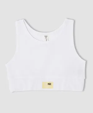 DeFacto Athlete Sleeveless Crop T-Shirt - White