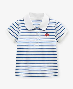 SAPS Ladybird Graphic Polo Neck T-Shirt - Blue