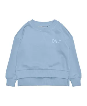 Only Kids Kmgever Round Neck Logo Sweatshirt - Cashmere Blue
