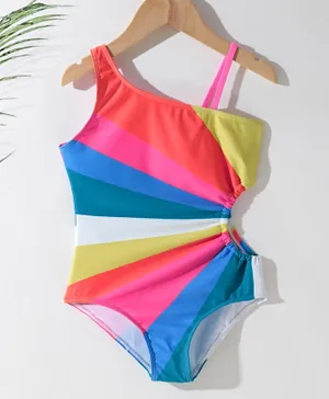 سابس - بدلة سباحة بخطوط ملونة - متعدد الألوان