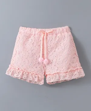 SAPS Floral Lace Shorts - Pink