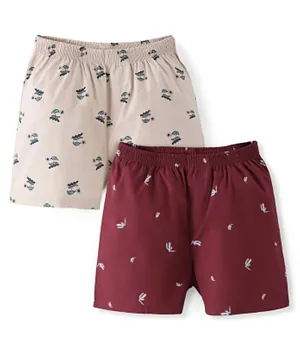 Pine Kids Cotton Elasticated Boxers Cactus Print Pack of 2 - Color May Vary