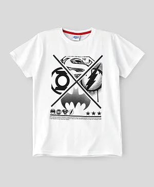 Warner Bros Justice League Round Neck T-Shirt - White