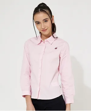Beverly Hills Polo Club Logo Embroidered Shirt - Pink
