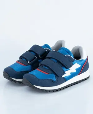 Just Kids Brands Joseph Double Velcro Retro Look Casual Shoes - Blue