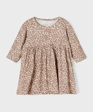 Name It All Over Leopard Print Dress - Brown
