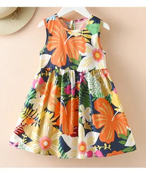 SAPS All Over Floral Print Cotton Dress - Multicolor