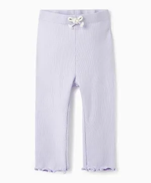 Zippy Solid Ribbed Leggings - Lilac