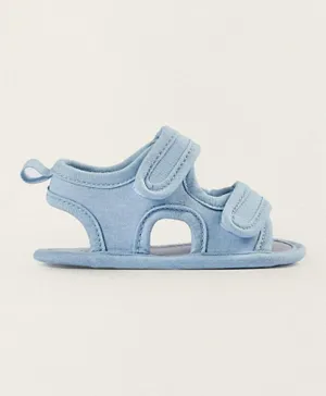 Zippy Velcro Strap Sandals - Light Blue