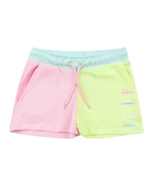 Elle Girls Cotton Color Block Shorts - Blue/Green/Pink