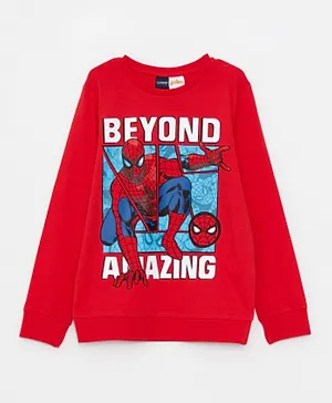 LC Waikiki Beyond Amazing Spiderman Sweatshirt - Red