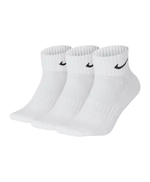Nike 3 Pack Cush Quarter Length Socks - White