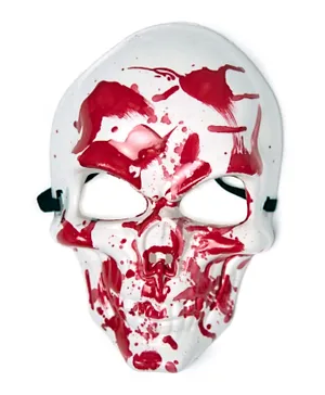 Mad Toys Blood Stained Skeleton Mask Halloween Costume Accessory - Red & White