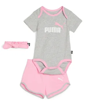 PUMA Minicats Bow Newborn Set  -Light Gray Heather