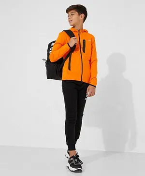 Neon Regular Hooded Jacket - Orange