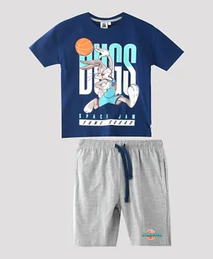 Warner Bros Space Jam Boys T-shirt With Shorts Sets - Navy