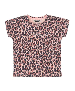 DJ Dutchjeans Forever And Beautiful Animal Print T-Shirt - Pink