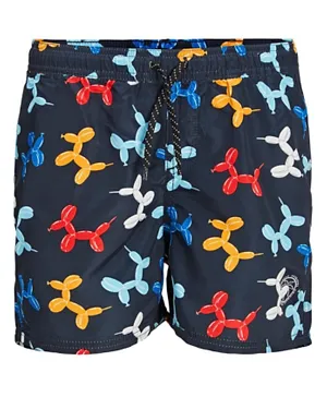 Jack & Jones Junior All Over Print Shorts - Navy Blazer