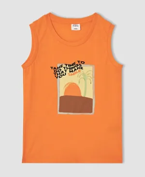 DeFacto Athlete Sleeveless T-Shirt - Orange