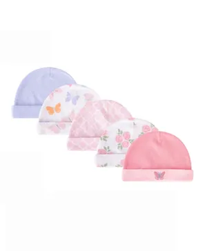 Hudson Childrenswear 5 Pack Butterfly Garden Caps - Multicolor