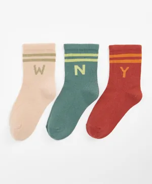 إل سي وايكيكي - طقم جوارب بطبعات وخطوط WNY - متعدد الألوان
