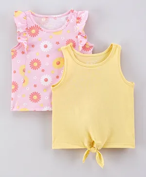 ذا تشيلدرنز بليس عبوة من قطعتين من قمصان الأطفال بدون أكمام - متعدد الألوان