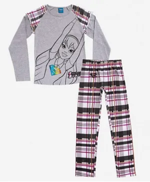 DC Superhero Girls Long Sleeves Pyjama Set - Grey