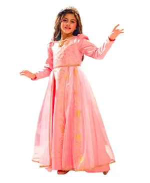 Party Centre Disney Golden Princess Aurora Prestige Dress Up Costume with Headpiece - Pink