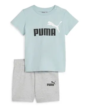 PUMA Minicats Tee & Shorts Set -Turquoise Surf