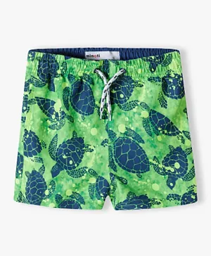 Minoti Tortoise All Over Print Shorts - Green