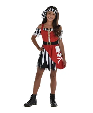 Party Center Skull Pirate Girl Costume - Multicolor
