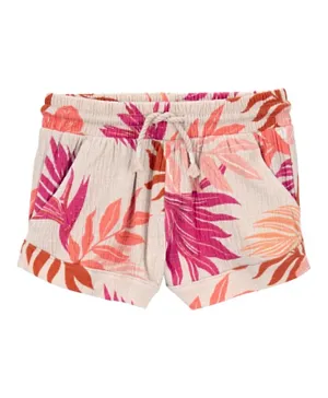 Carter's Floral Pull-On French Terry Shorts - Multi Color