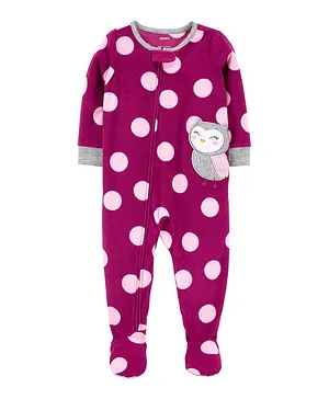 Carter's Owl Sleepsuit -  Purple