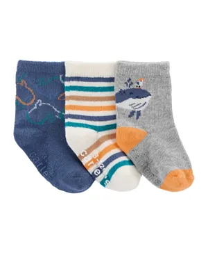 Carter's 3-Pack Whale Socks - Multicolor