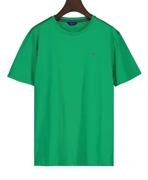 Gant Logo Embroidered T-Shirt - Green