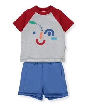 Bebetto Happy Short Sleeves T-shirt With Short Set - Multicolor