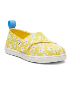 Toms Sun Daisies Alpargata Shoes - Yellow