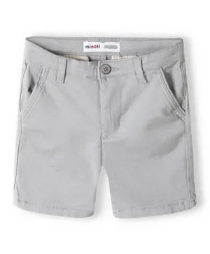 Minoti Solid Chino Shorts - Grey