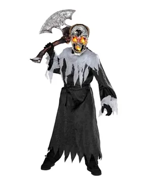 Bristol Novelty Light-up Skeleton Skull Kids Halloween Costume - Black